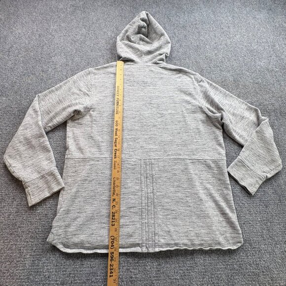 Adidas Hoodie‎ Men’s L Gray Heathered Sweatshirt Logo Athleisure Active Pullover - Picture 14 of 14
